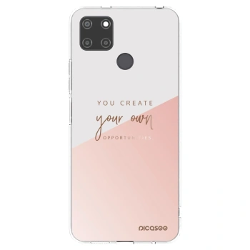 Picasee átlátszó szilikon tok az alábbi mobiltelefonokra Realme C21Y - You create your own opportunities