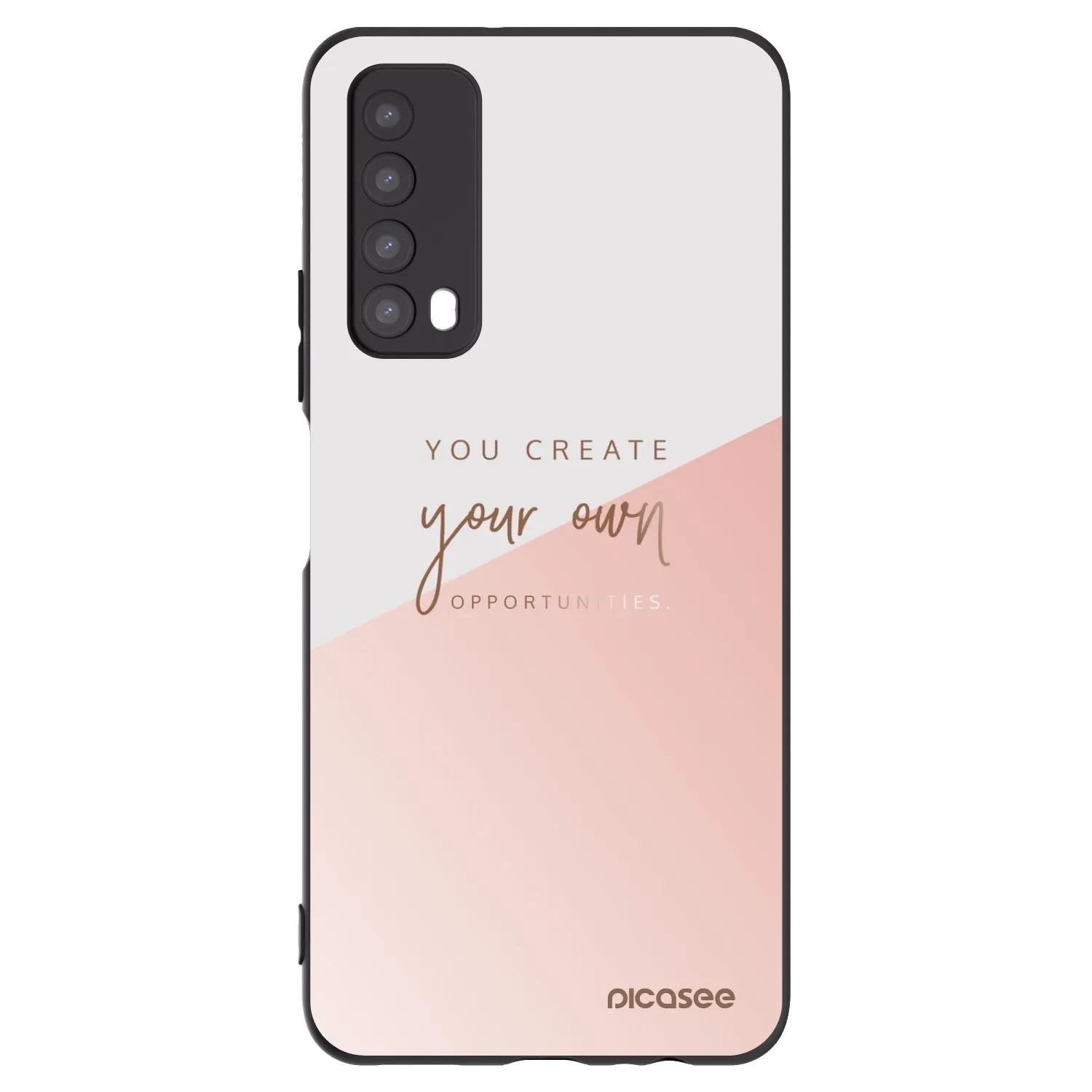 Picasee fekete szilikon tok az alábbi mobiltelefonokra Huawei P Smart 2021 - You create your own opportunities