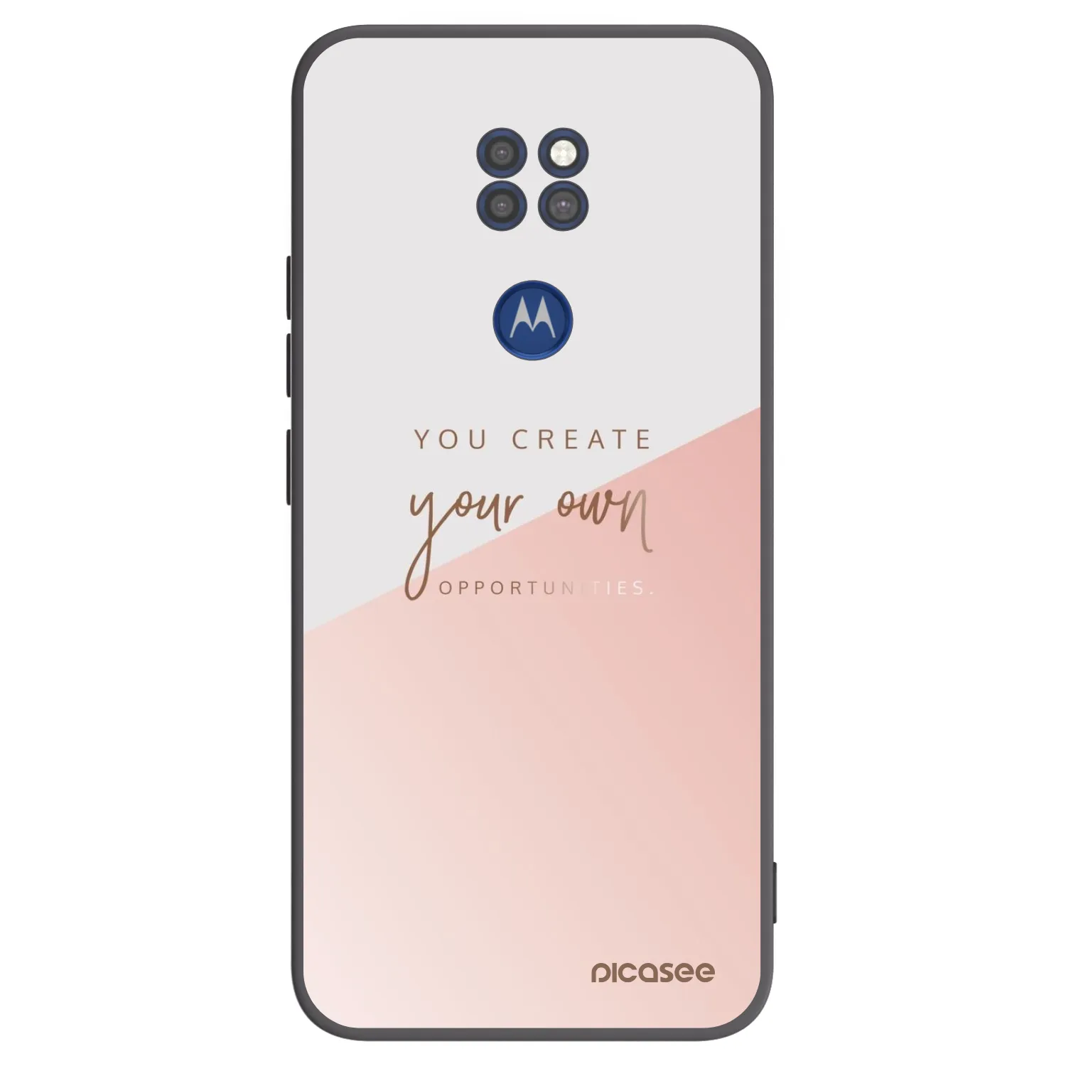 Picasee fekete szilikon tok az alábbi mobiltelefonokra Motorola Moto G9 Play - You create your own opportunities