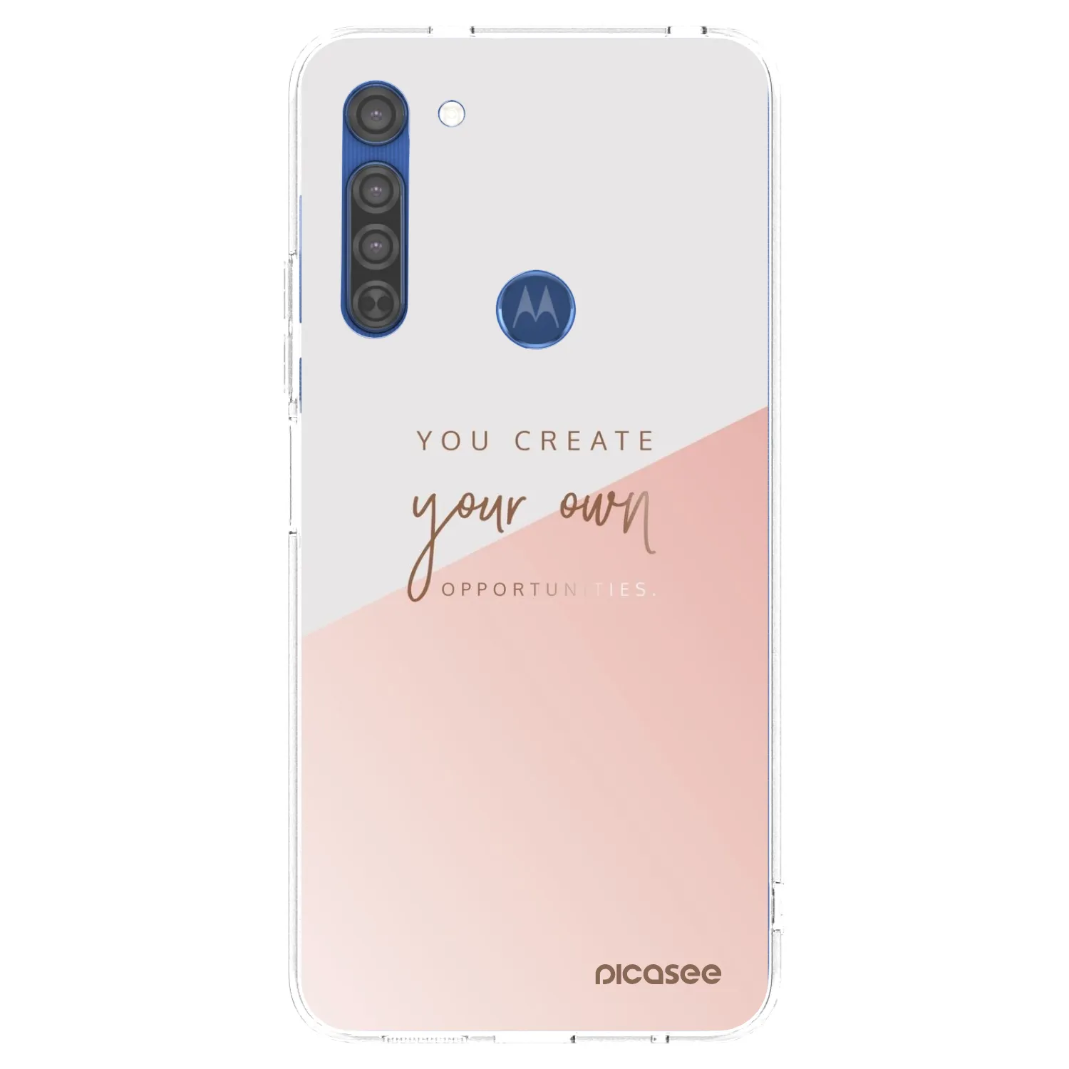 Picasee átlátszó szilikon tok az alábbi mobiltelefonokra Motorola Moto G8 - You create your own opportunities