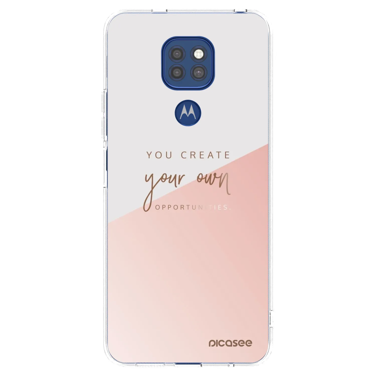 Picasee átlátszó szilikon tok az alábbi mobiltelefonokra Motorola Moto G9 Play - You create your own opportunities
