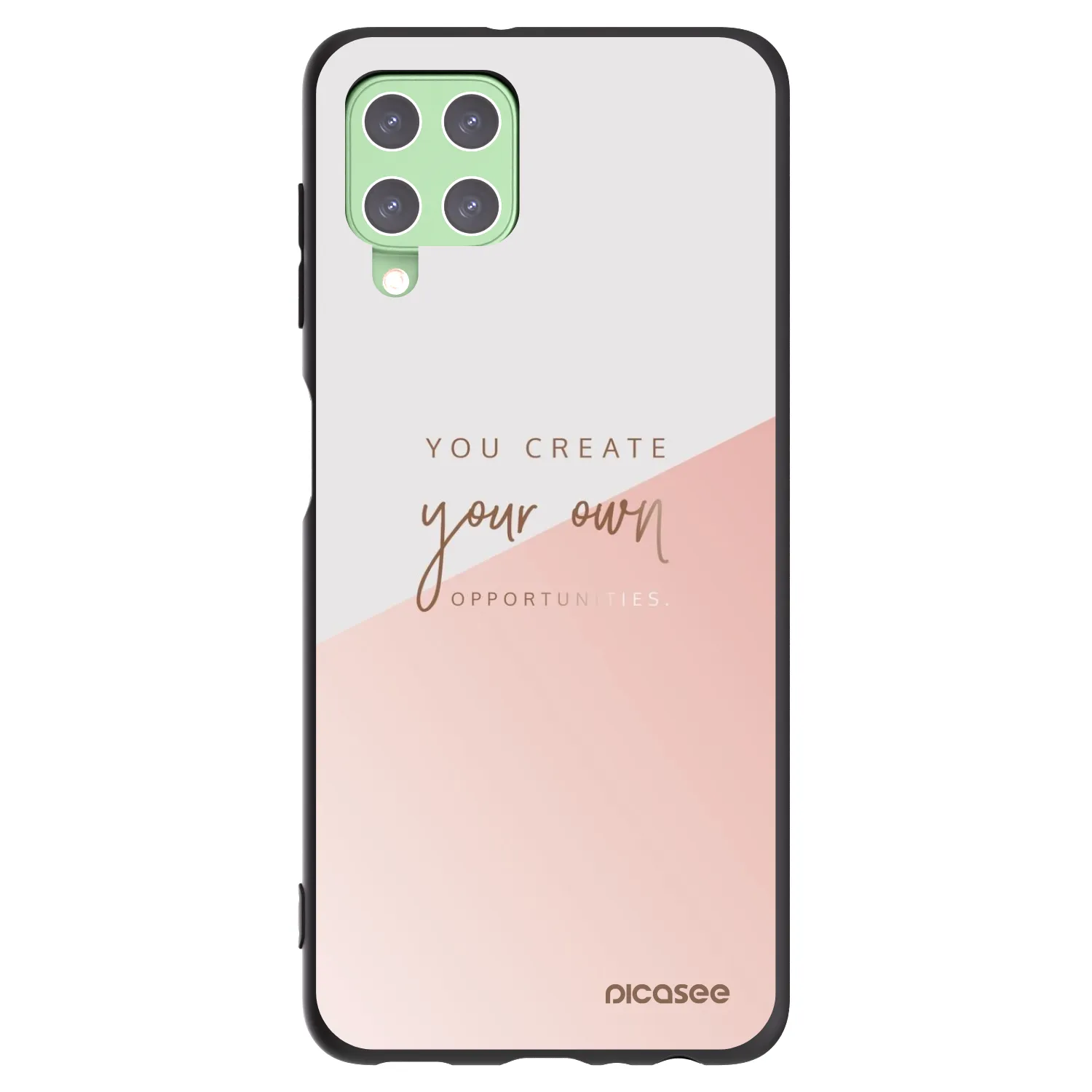 Picasee fekete szilikon tok az alábbi mobiltelefonokra Samsung Galaxy A22 A225F 4G - You create your own opportunities