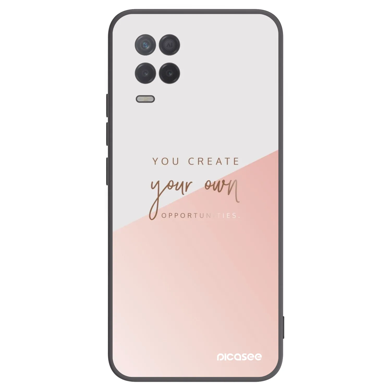 Picasee fekete szilikon tok az alábbi mobiltelefonokra Realme 8 5G - You create your own opportunities