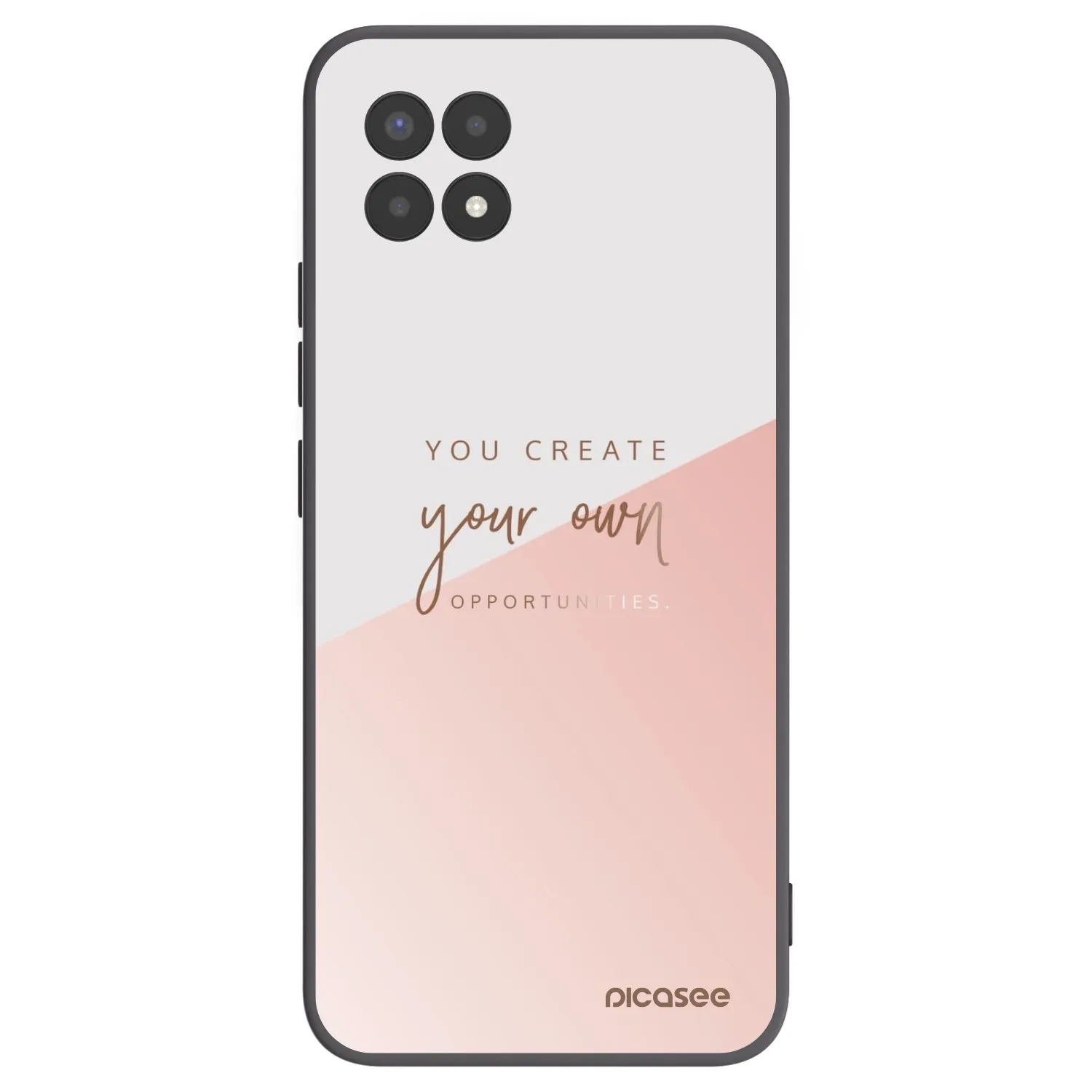 Picasee fekete szilikon tok az alábbi mobiltelefonokra Realme 8i - You create your own opportunities