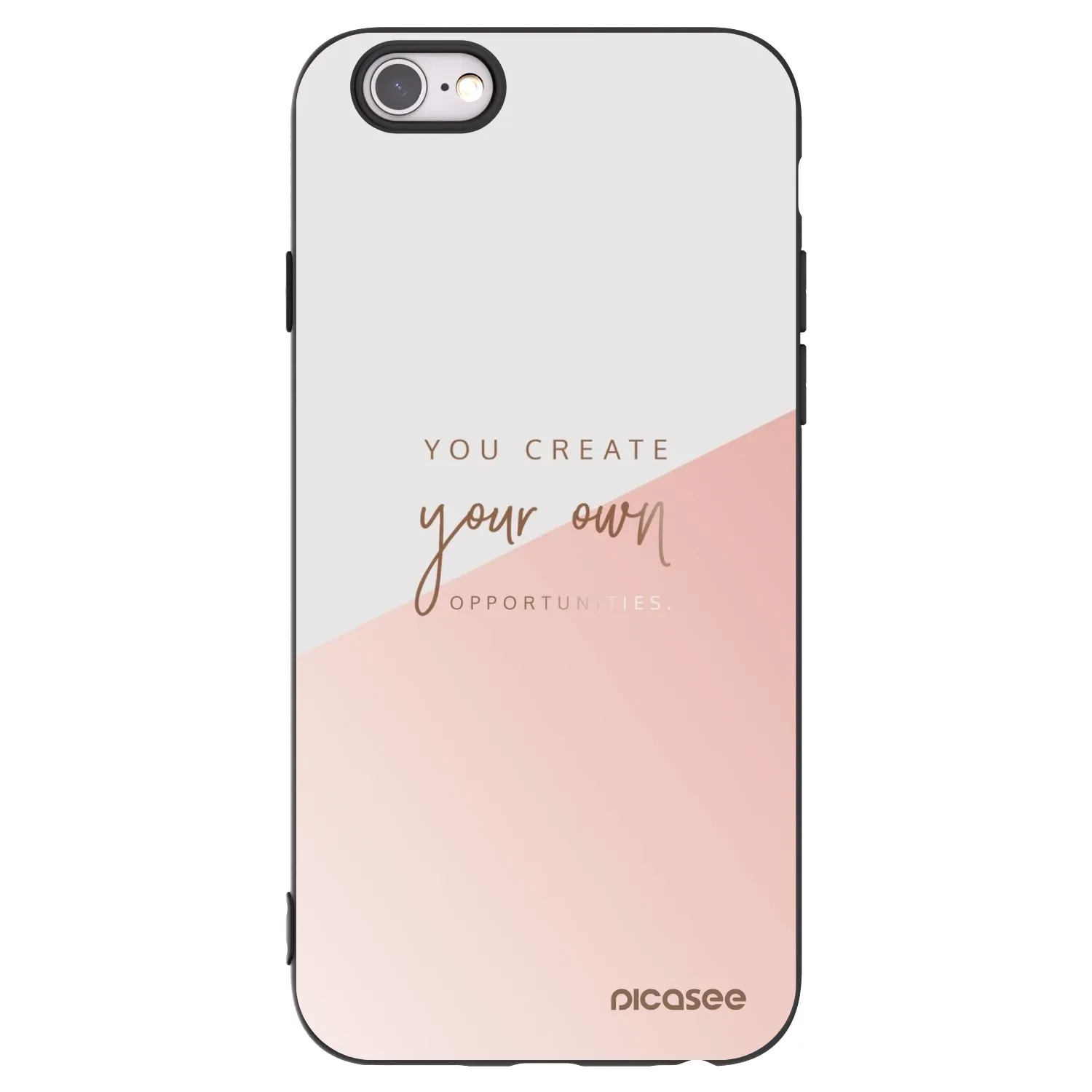 Picasee fekete szilikon tok az alábbi mobiltelefonokra Apple iPhone 6/6S - You create your own opportunities