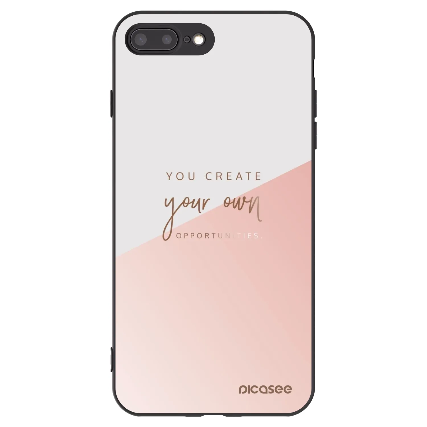 Picasee fekete szilikon tok az alábbi mobiltelefonokra Apple iPhone 7 Plus - You create your own opportunities