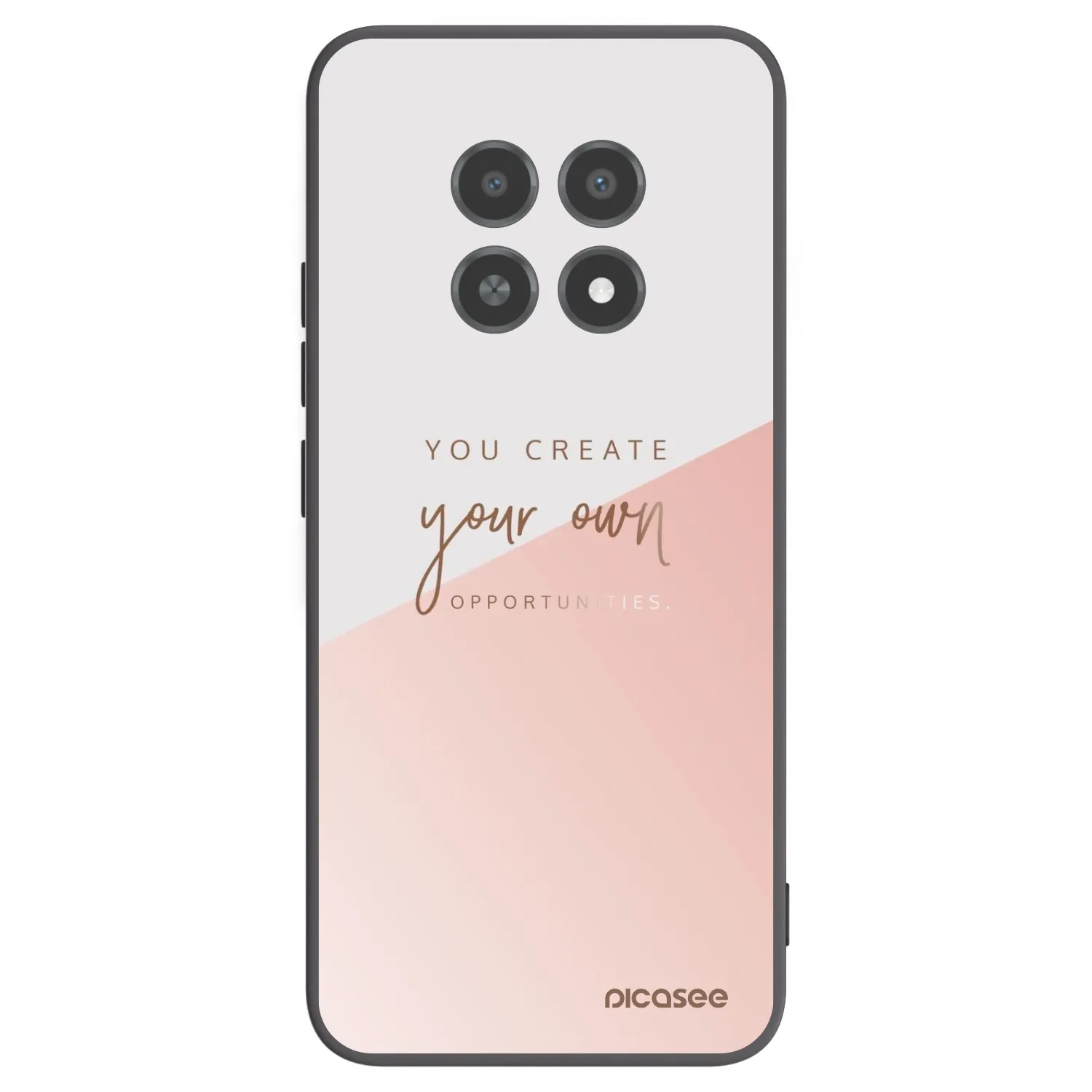 Picasee fekete szilikon tok az alábbi mobiltelefonokra Realme 12X - You create your own opportunities