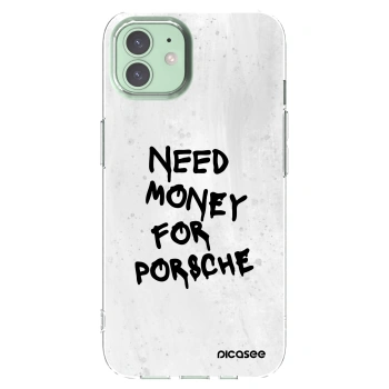 Picasee átlátszó szilikon tok az alábbi mobiltelefonokra Apple iPhone 12 - White Dollar