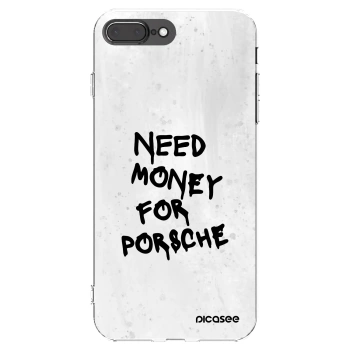 Picasee átlátszó szilikon tok az alábbi mobiltelefonokra Apple iPhone 7 Plus - White Dollar