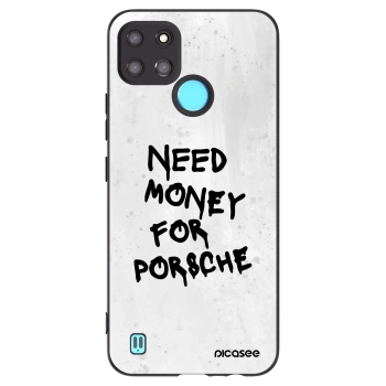 Picasee fekete szilikon tok az alábbi mobiltelefonokra Realme C21Y - White Dollar