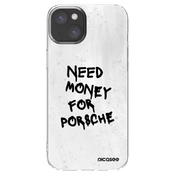 Picasee átlátszó szilikon tok az alábbi mobiltelefonokra Apple iPhone 15 Plus - White Dollar