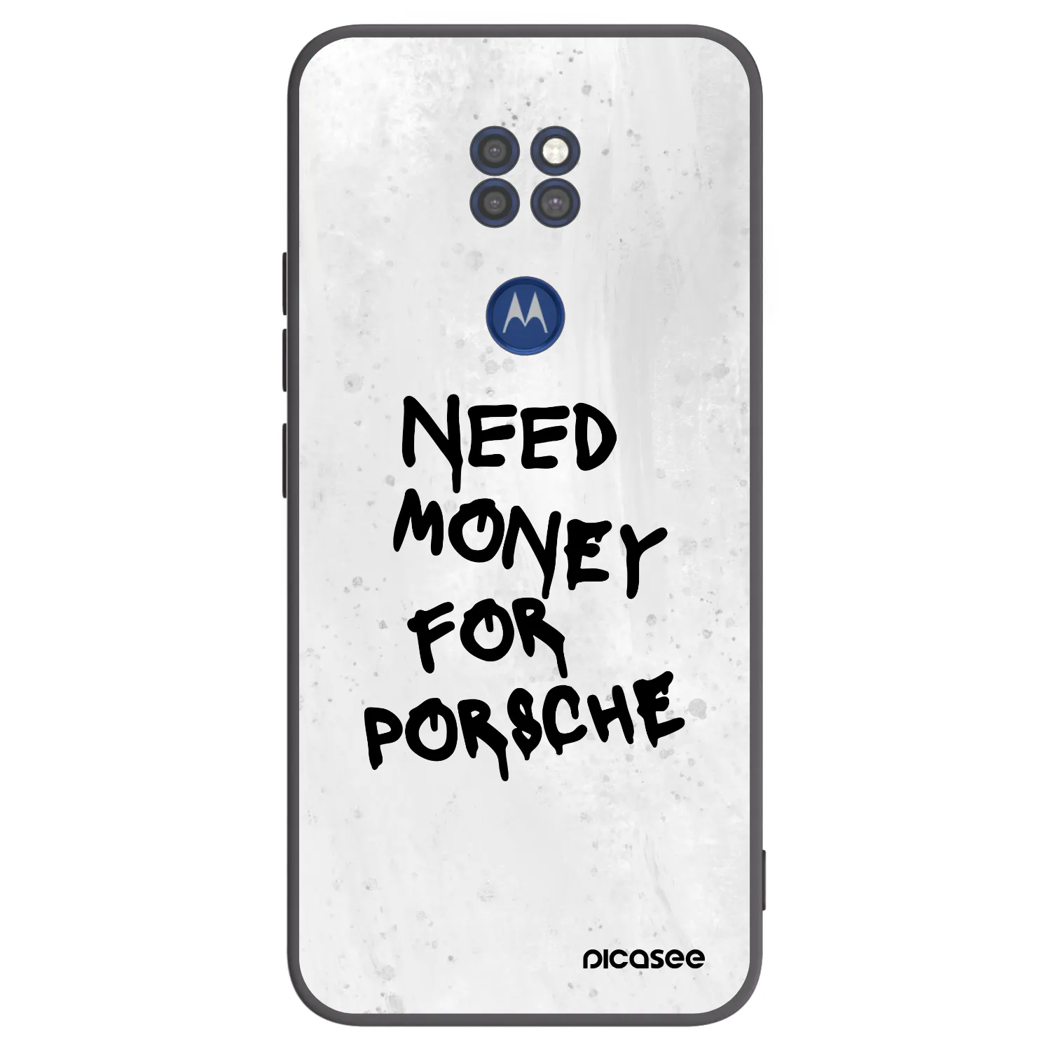Picasee fekete szilikon tok az alábbi mobiltelefonokra Motorola Moto G9 Play - White Dollar