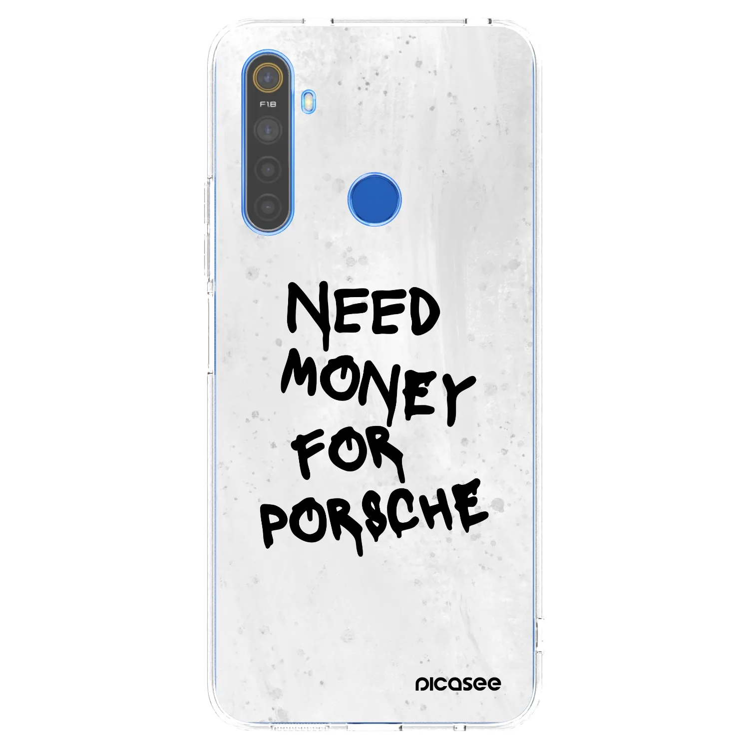 Picasee átlátszó szilikon tok az alábbi mobiltelefonokra Realme 5 - White Dollar