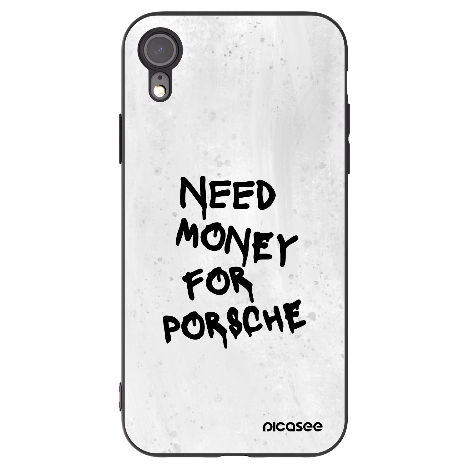 Picasee fekete szilikon tok az alábbi mobiltelefonokra Apple iPhone XR - White Dollar