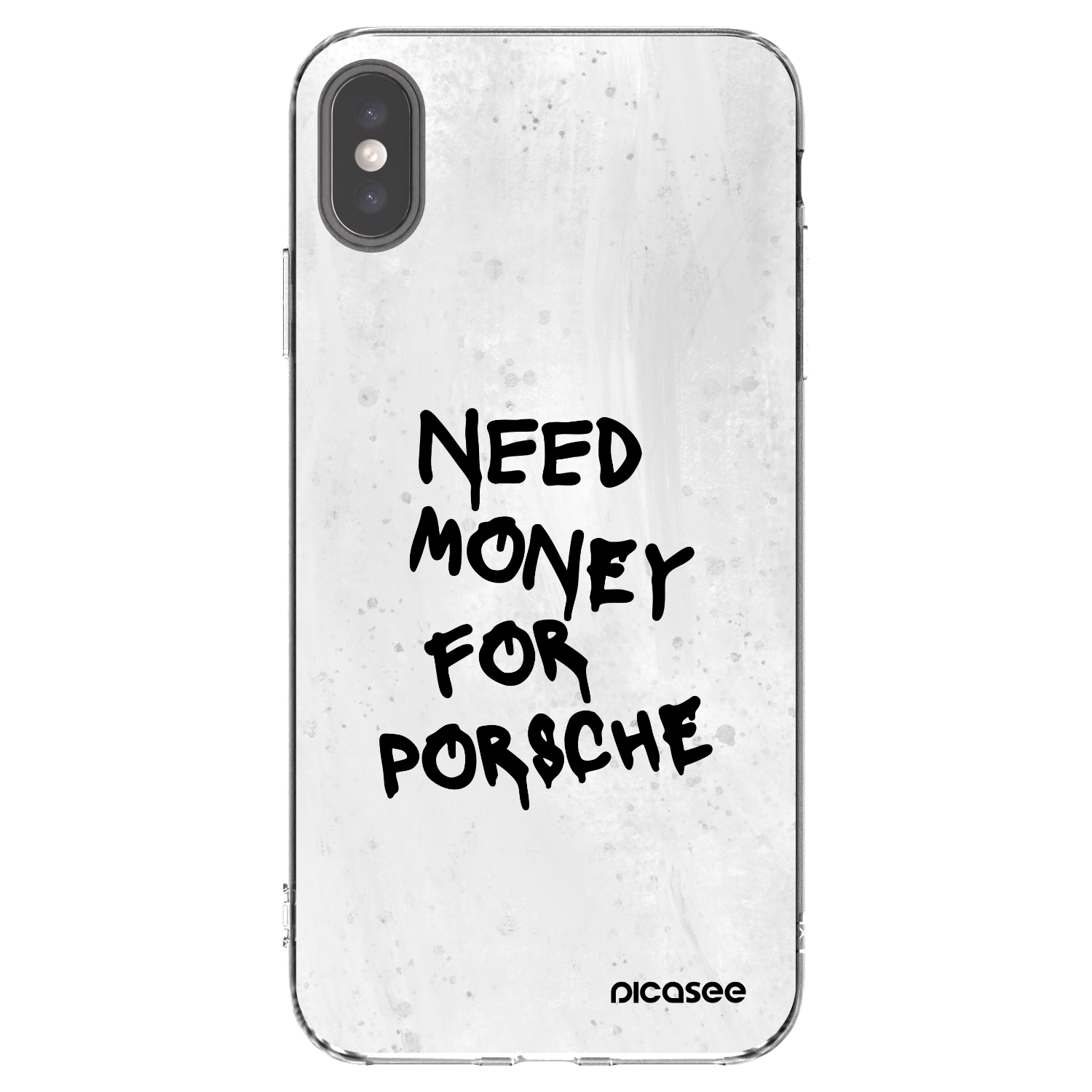 Picasee átlátszó szilikon tok az alábbi mobiltelefonokra Apple iPhone XS Max - White Dollar