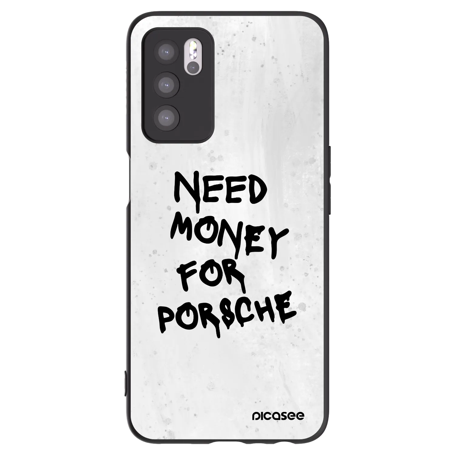 Picasee fekete szilikon tok az alábbi mobiltelefonokra OPPO A16 - White Dollar