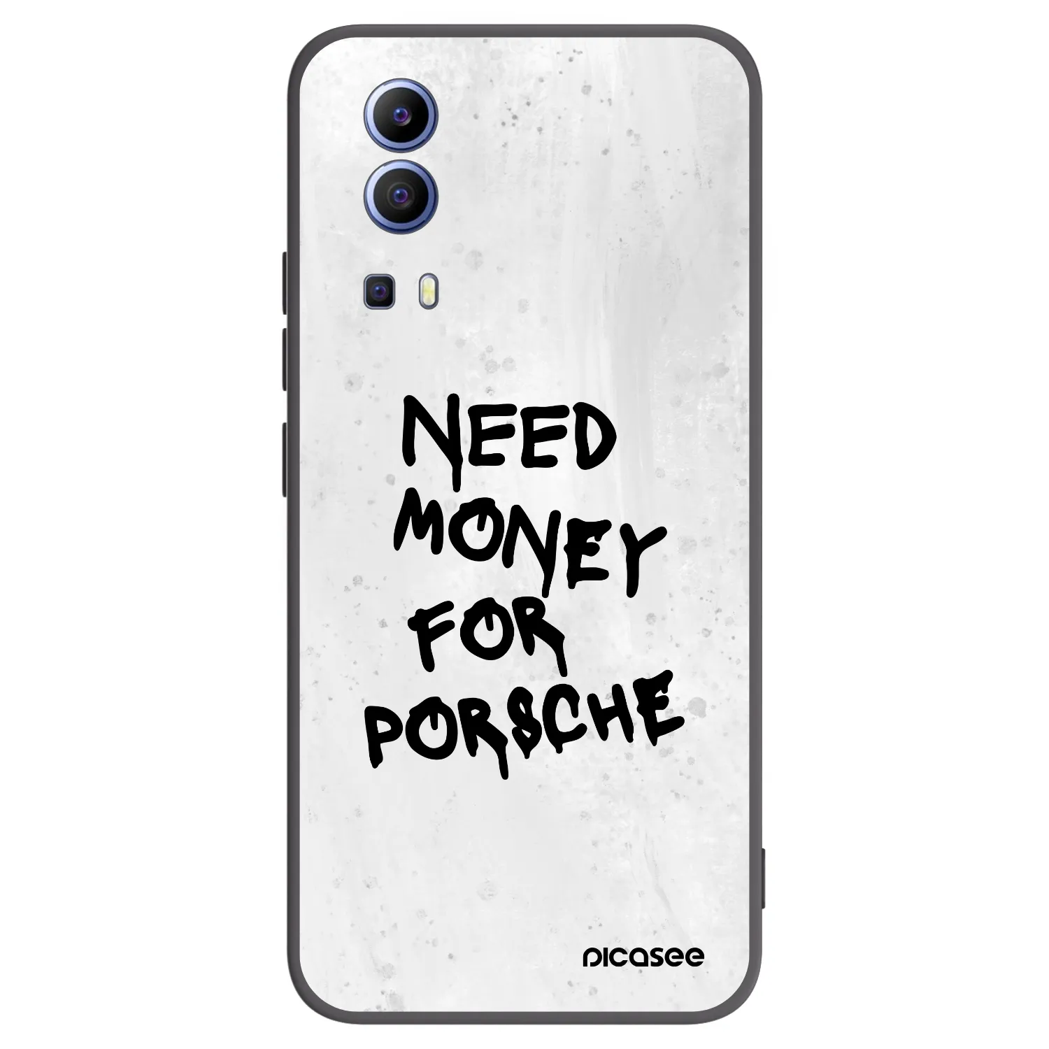 Picasee fekete szilikon tok az alábbi mobiltelefonokra Vivo Y52 5G - White Dollar