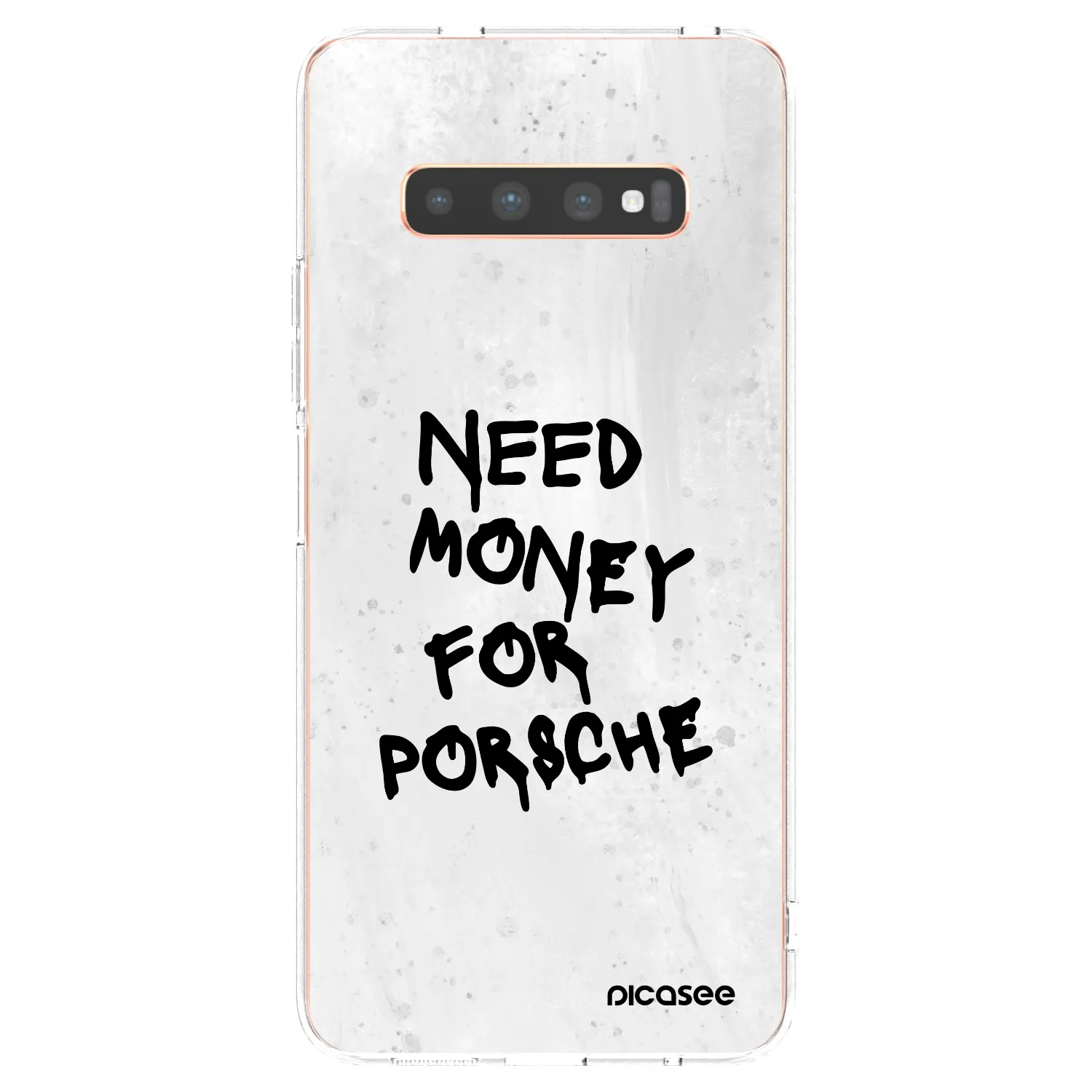 Picasee átlátszó szilikon tok az alábbi mobiltelefonokra Samsung Galaxy S10 Plus G975 - White Dollar