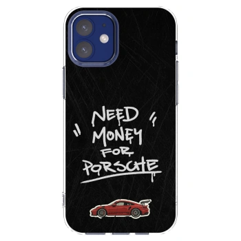 Picasee átlátszó szilikon tok az alábbi mobiltelefonokra Apple iPhone 12 mini - Dark Racer