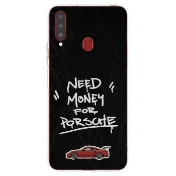Picasee átlátszó szilikon tok az alábbi mobiltelefonokra Samsung Galaxy A20s - Dark Racer