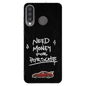 Picasee átlátszó szilikon tok az alábbi mobiltelefonokra Huawei P30 Lite - Dark Racer