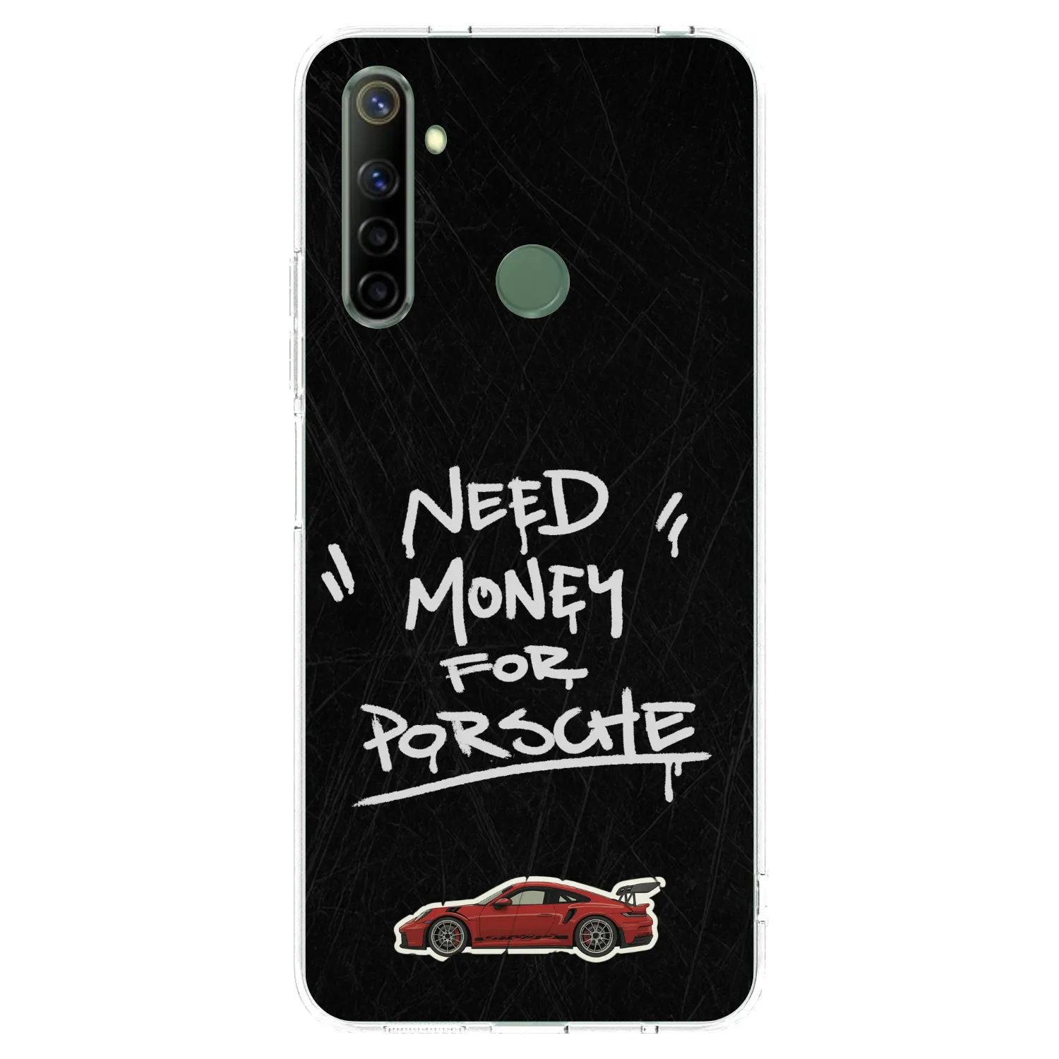 Picasee átlátszó szilikon tok az alábbi mobiltelefonokra Realme 6i - Dark Racer