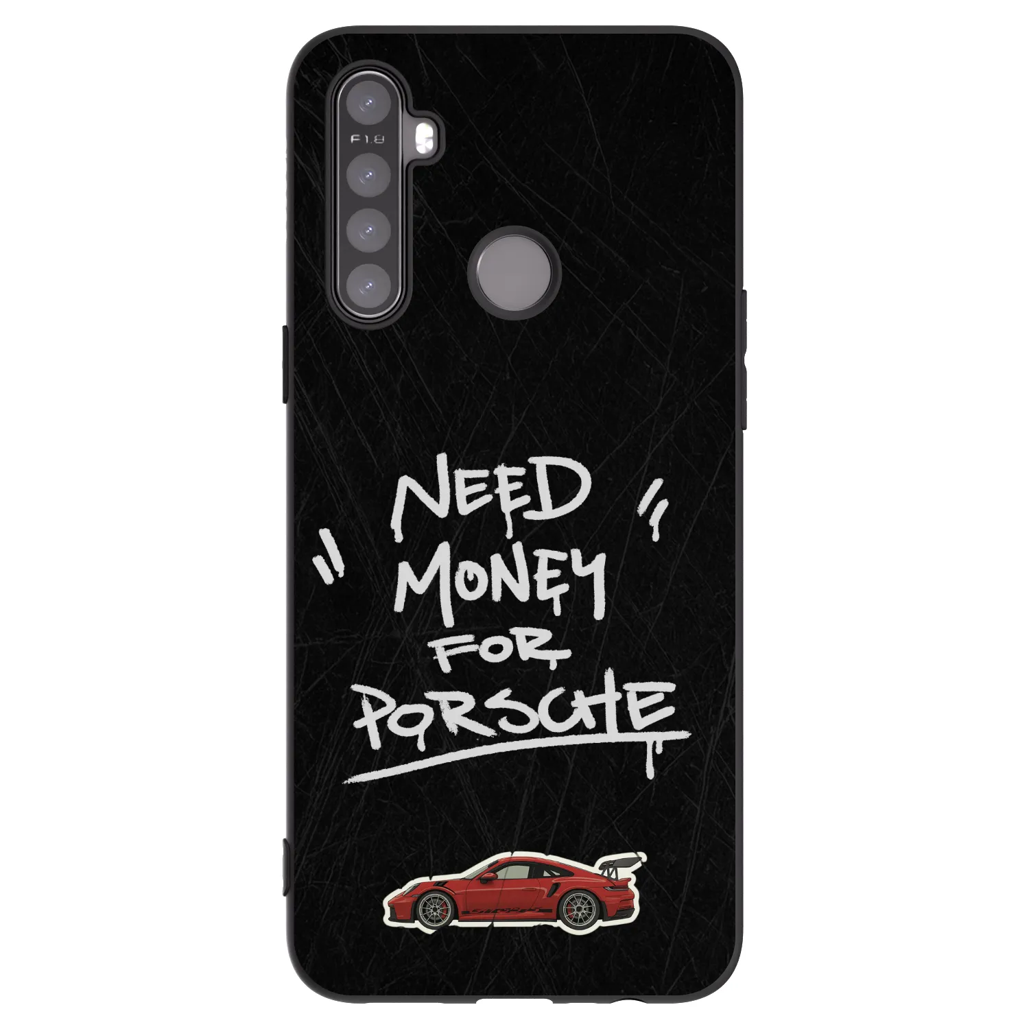 Picasee fekete szilikon tok az alábbi mobiltelefonokra Realme 5 - Dark Racer