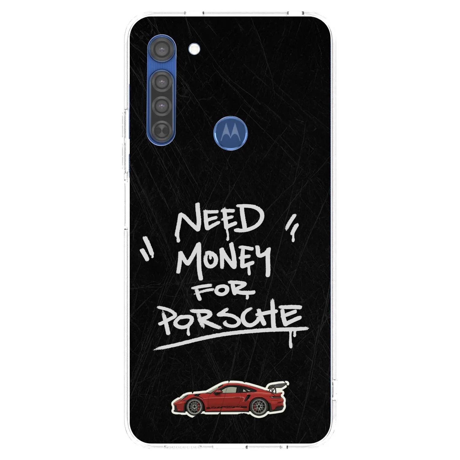 Picasee átlátszó szilikon tok az alábbi mobiltelefonokra Motorola Moto G8 - Dark Racer