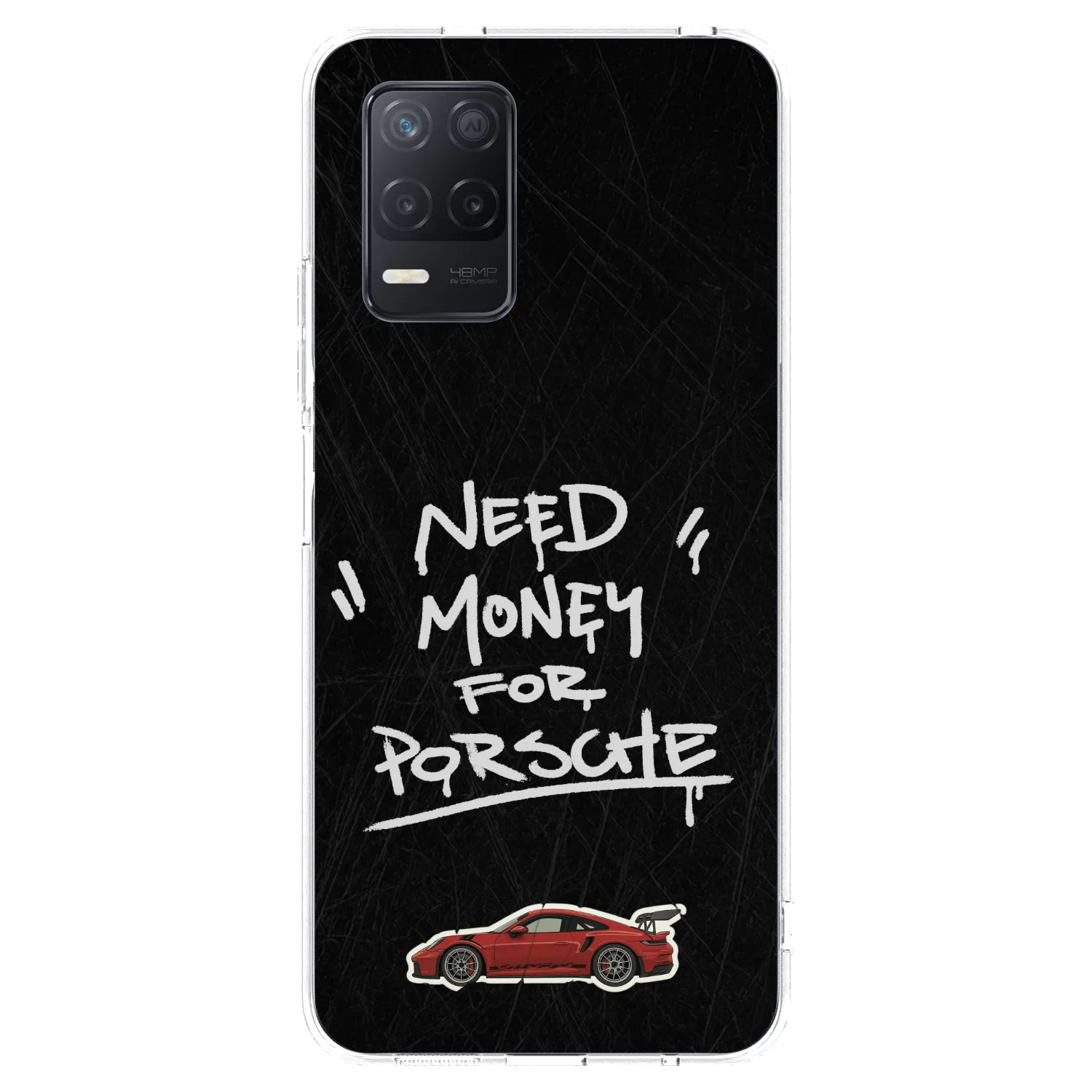 Picasee átlátszó szilikon tok az alábbi mobiltelefonokra Realme 8 5G - Dark Racer