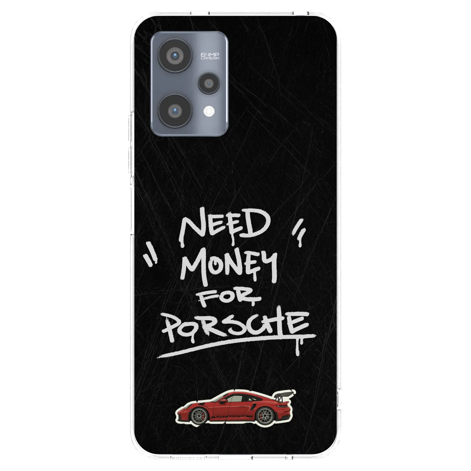 Picasee átlátszó szilikon tok az alábbi mobiltelefonokra Realme 9 Pro 5G - Dark Racer