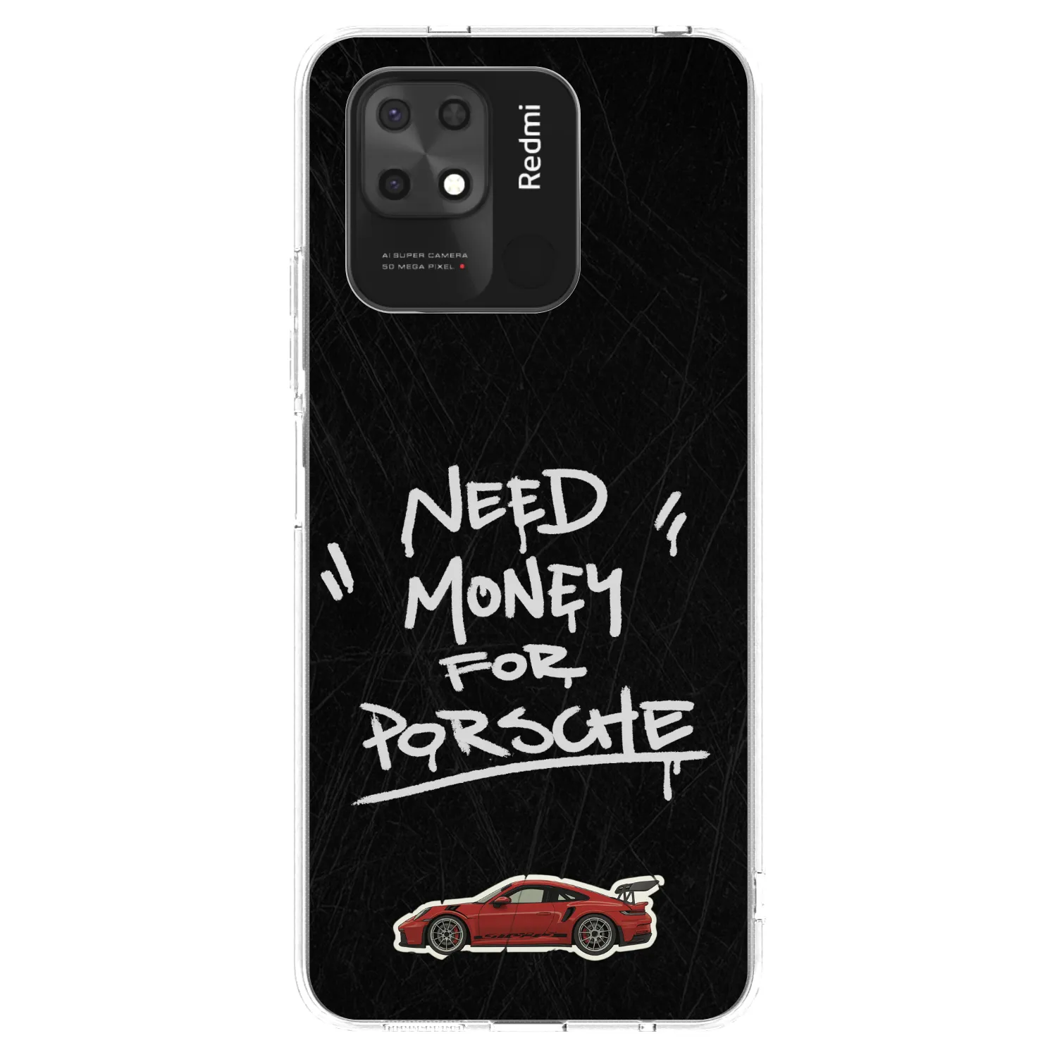 Picasee átlátszó szilikon tok az alábbi mobiltelefonokra Xiaomi Redmi 10C - Dark Racer