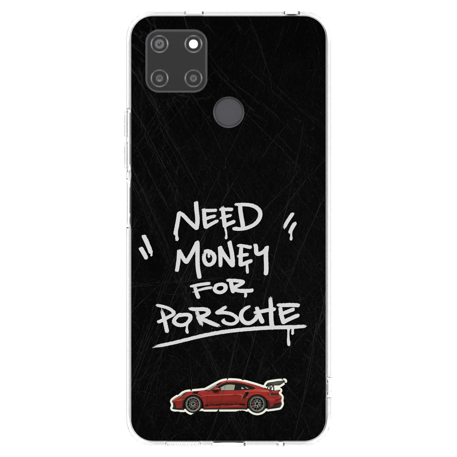 Picasee átlátszó szilikon tok az alábbi mobiltelefonokra Realme C21Y - Dark Racer