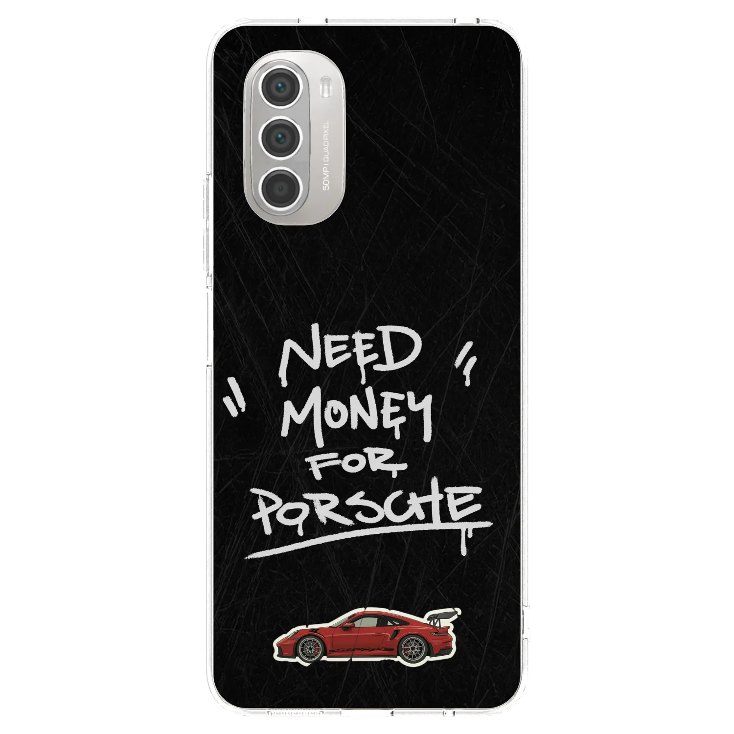 Picasee átlátszó szilikon tok az alábbi mobiltelefonokra Motorola Moto G51 - Dark Racer