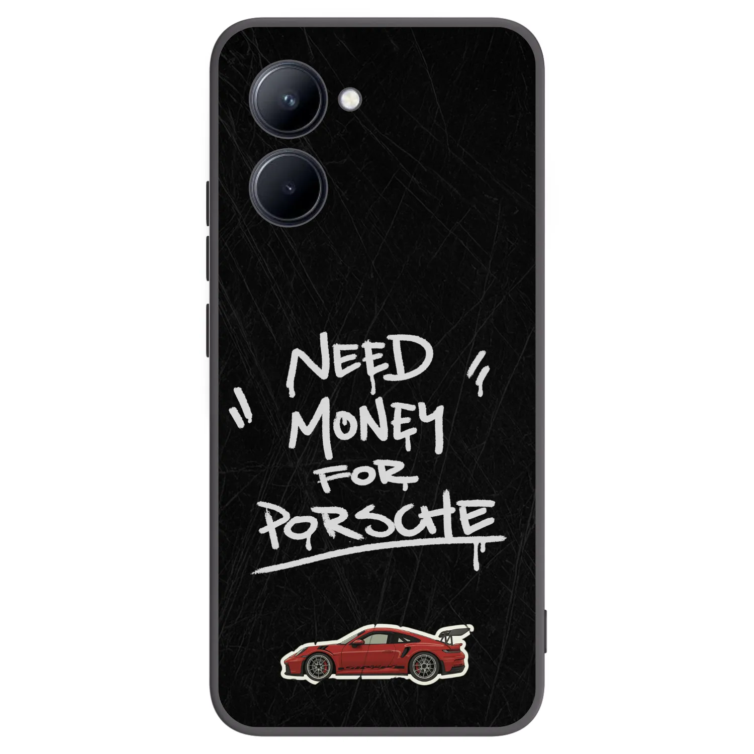 Picasee fekete szilikon tok az alábbi mobiltelefonokra Realme C33 (2023) - Dark Racer