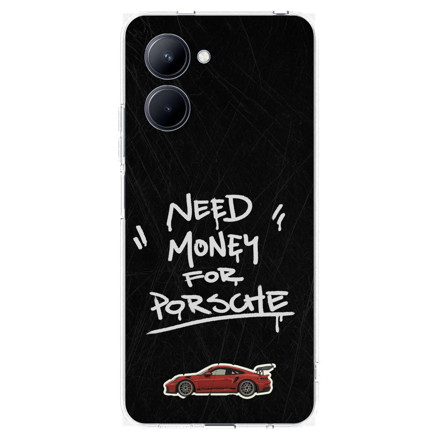 Picasee átlátszó szilikon tok az alábbi mobiltelefonokra Realme C33 (2023) - Dark Racer