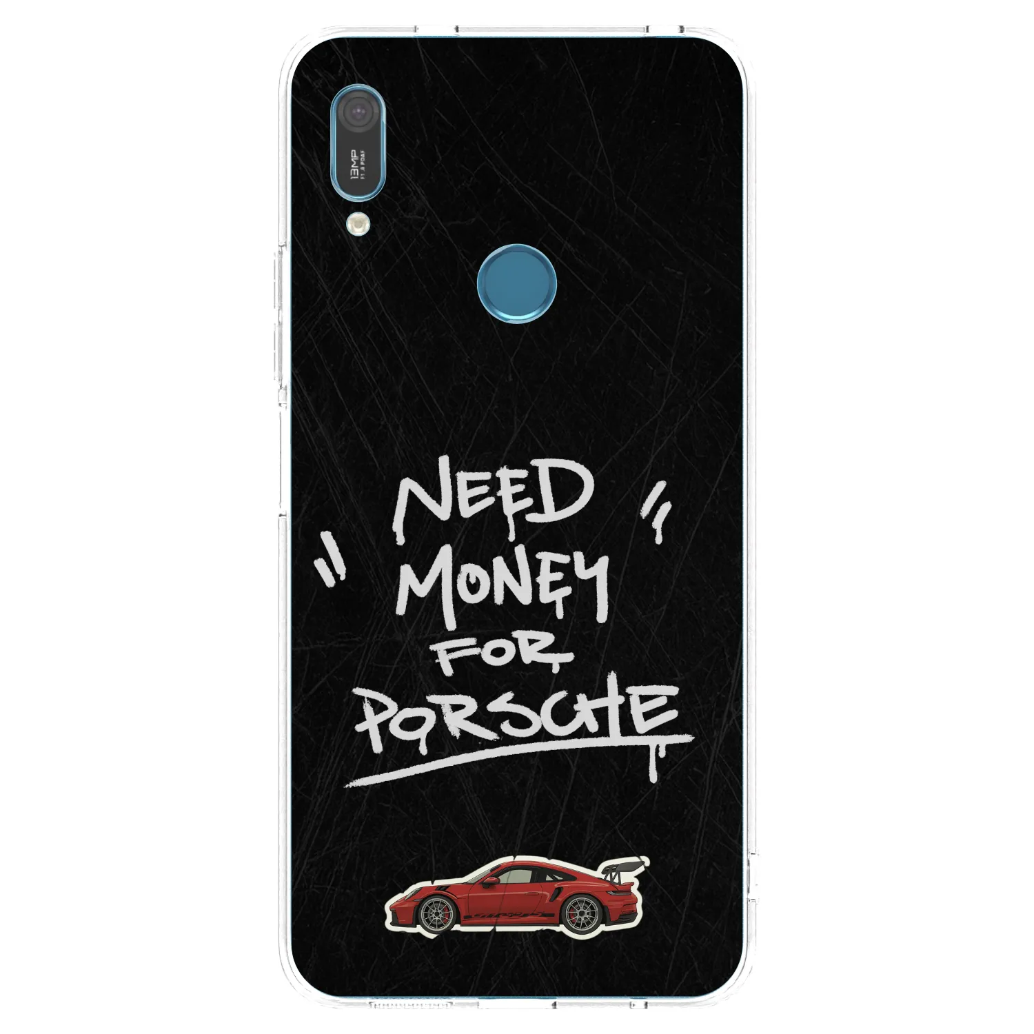 Picasee átlátszó szilikon tok az alábbi mobiltelefonokra Huawei Y6 2019 - Dark Racer