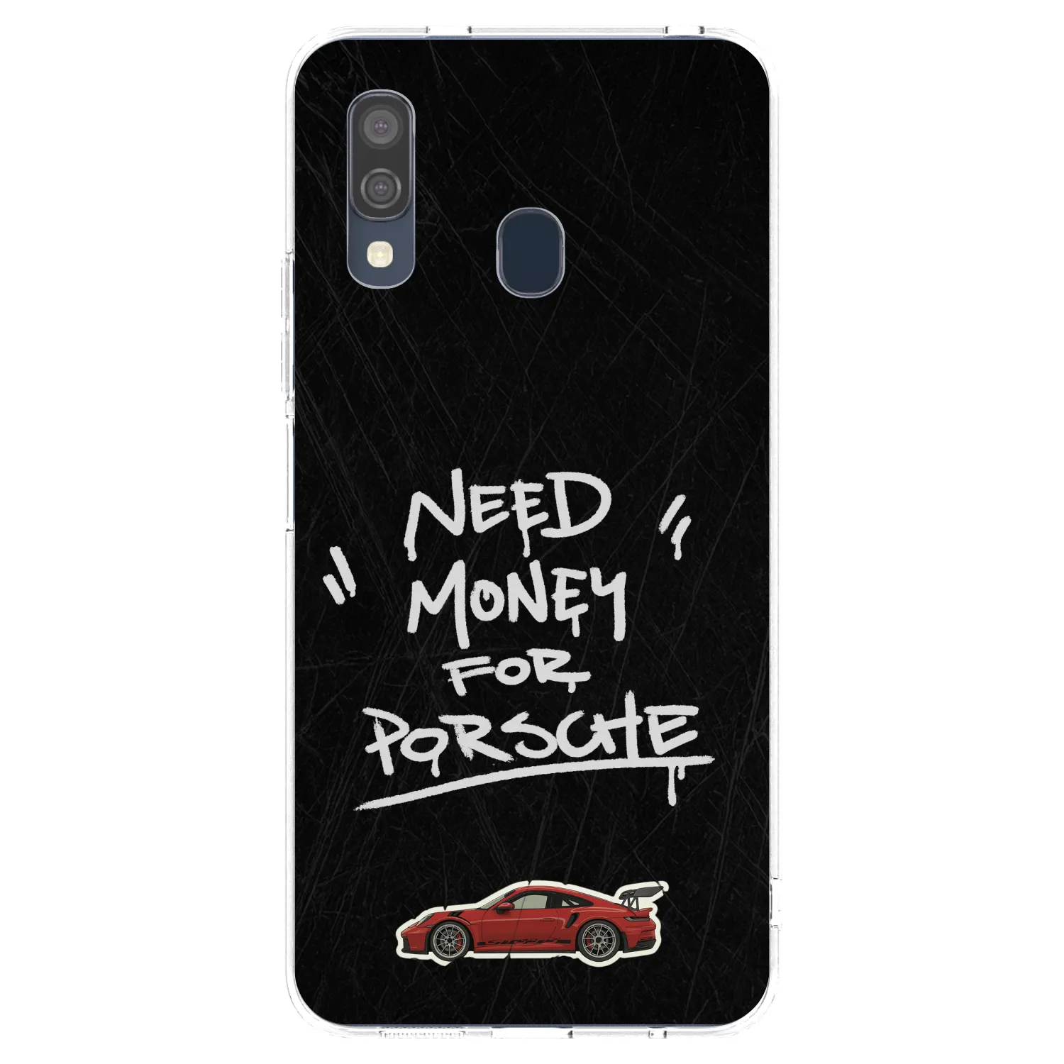 Picasee átlátszó szilikon tok az alábbi mobiltelefonokra Samsung Galaxy A40 A405F - Dark Racer
