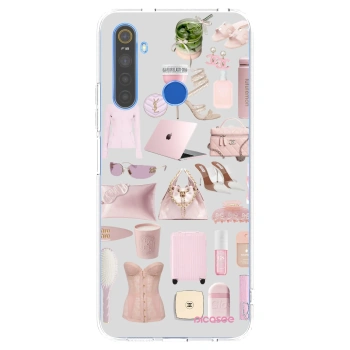 Picasee átlátszó szilikon tok az alábbi mobiltelefonokra Realme 5 - Glam Babe