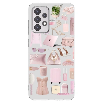 Picasee átlátszó szilikon tok az alábbi mobiltelefonokra Samsung Galaxy A52 5G A525F - Glam Babe