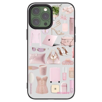 Picasee fekete szilikon tok az alábbi mobiltelefonokra Apple iPhone 13 Pro Max - Glam Babe