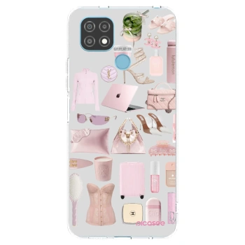 Picasee átlátszó szilikon tok az alábbi mobiltelefonokra Realme C21 - Glam Babe