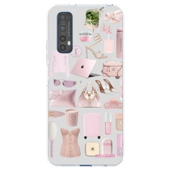 Picasee átlátszó szilikon tok az alábbi mobiltelefonokra Realme 7 - Glam Babe