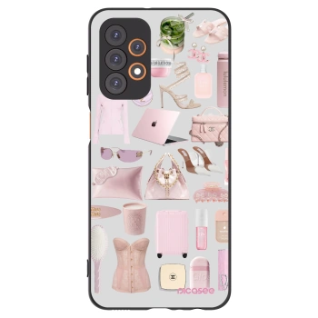 Picasee fekete szilikon tok az alábbi mobiltelefonokra Samsung Galaxy A23 A236B 5G - Glam Babe