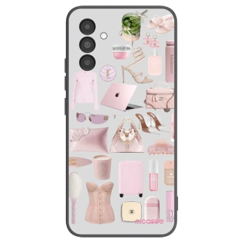 Picasee fekete szilikon tok az alábbi mobiltelefonokra Samsung Galaxy A04s A047F - Glam Babe