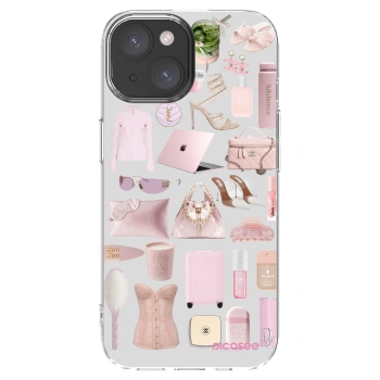 Picasee átlátszó szilikon tok az alábbi mobiltelefonokra Apple iPhone 15 - Glam Babe