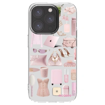 Picasee átlátszó szilikon tok az alábbi mobiltelefonokra Apple iPhone 15 Pro - Glam Babe
