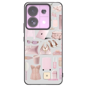 Picasee fekete szilikon tok az alábbi mobiltelefonokra Xiaomi Redmi Note 13 Pro 5G - Glam Babe