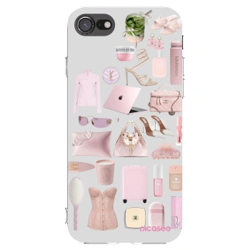 Picasee átlátszó szilikon tok az alábbi mobiltelefonokra Apple iPhone 7 - Glam Babe