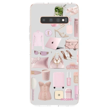Picasee átlátszó szilikon tok az alábbi mobiltelefonokra Samsung Galaxy S10 Plus G975 - Glam Babe