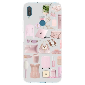 Picasee átlátszó szilikon tok az alábbi mobiltelefonokra Huawei Y7 2019 - Glam Babe